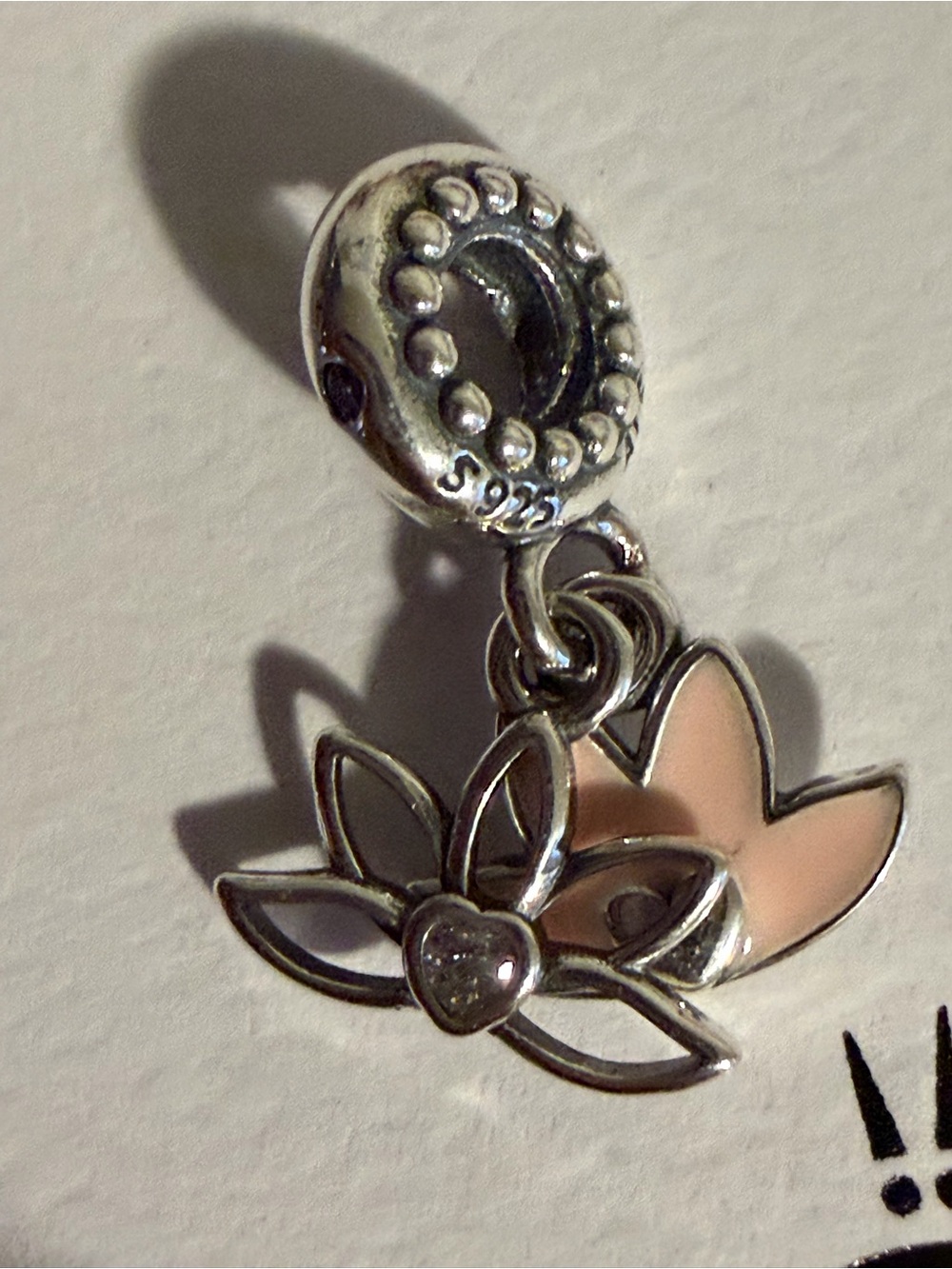 Pandora Serene Lotus Dangle Charm